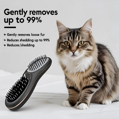 Cat Grooming Brush - Effective Hair Removal Tool for Cats, Kittens, and Puppies